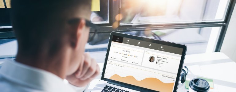 A person working with eCare